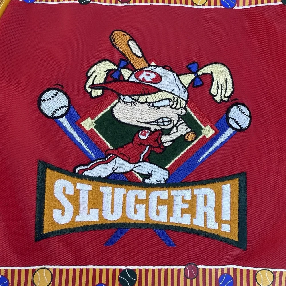 Vintage Nickelodeon Rugrats‎ Angelica Backpack Embroidered Baseball Red Colorful